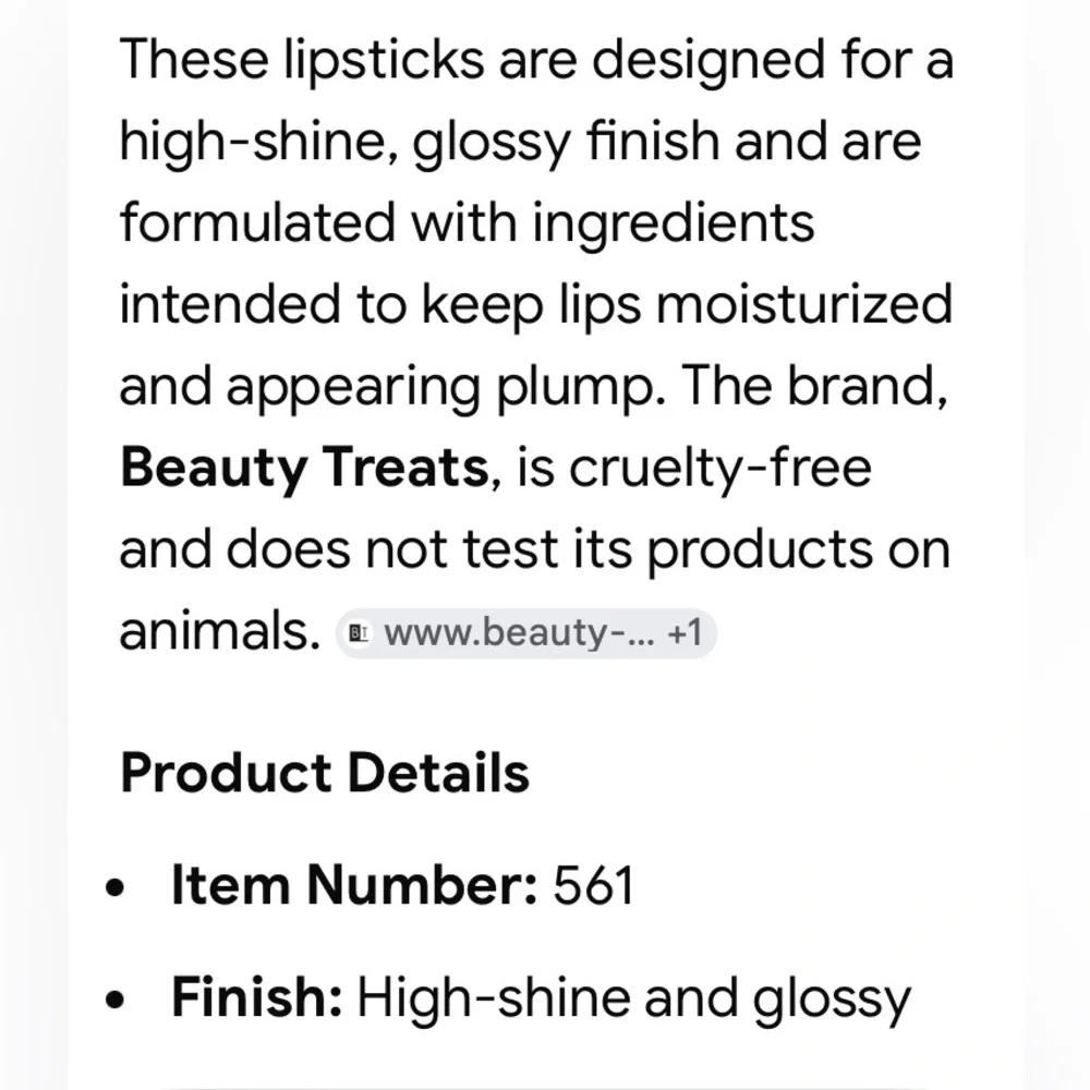 Beauty Treats Treat Yourself high shine lipstick Color: Grateful # 561 | NEW